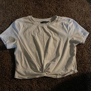 SHEIN white crop top t shirt